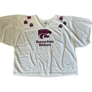 Kansas State Wildcats White Football Jersey Purple Glitter Size XL